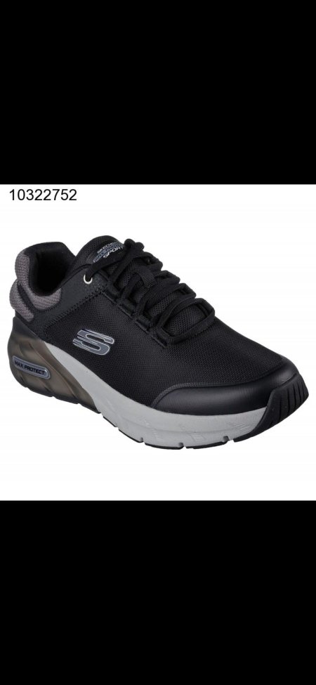 Skechers Men's Max Protect Sport - Balmer Shoes - حذاء سكيتشرز ماكس بروتيكت سبورت-بالمر للرجال لون أسود ورمادي