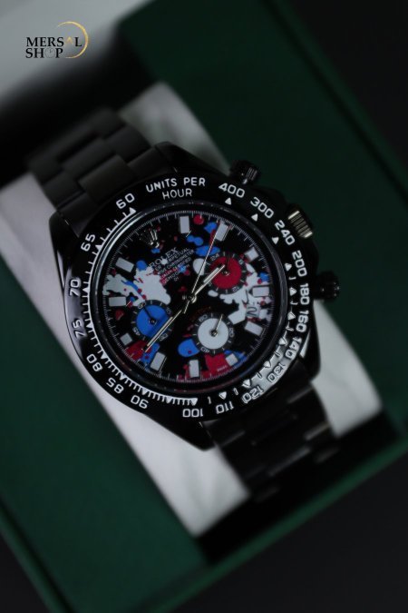 ساعة رولكس رجالي ثلث ماكينات (ساعة + علبة فخمة