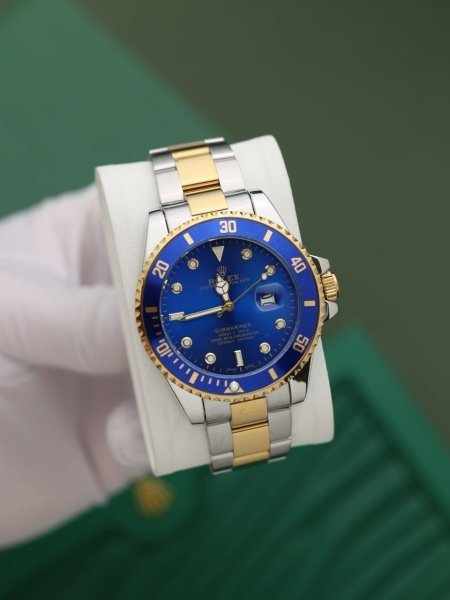 ساعة رولكس رجالي اطار لف (ساعة + علبة فخمة)