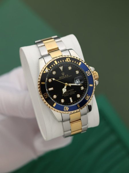 ساعة رولكس رجالي اطار لف (ساعة + علبة فخمة)